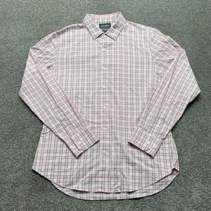 Bonobos Shirt Adult Large Slim Fit Purple Plaid Long Sleeve Cotton Mens